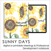 Load image into Gallery viewer, Professional Development Log &amp; Meetings Notebook PRINTABLE - DIGITAL DOWNLOAD