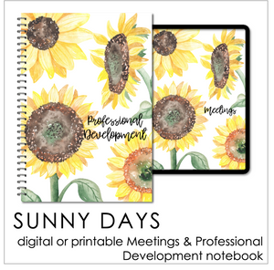 Professional Development Log & Meetings Notebook PRINTABLE - DIGITAL DOWNLOAD