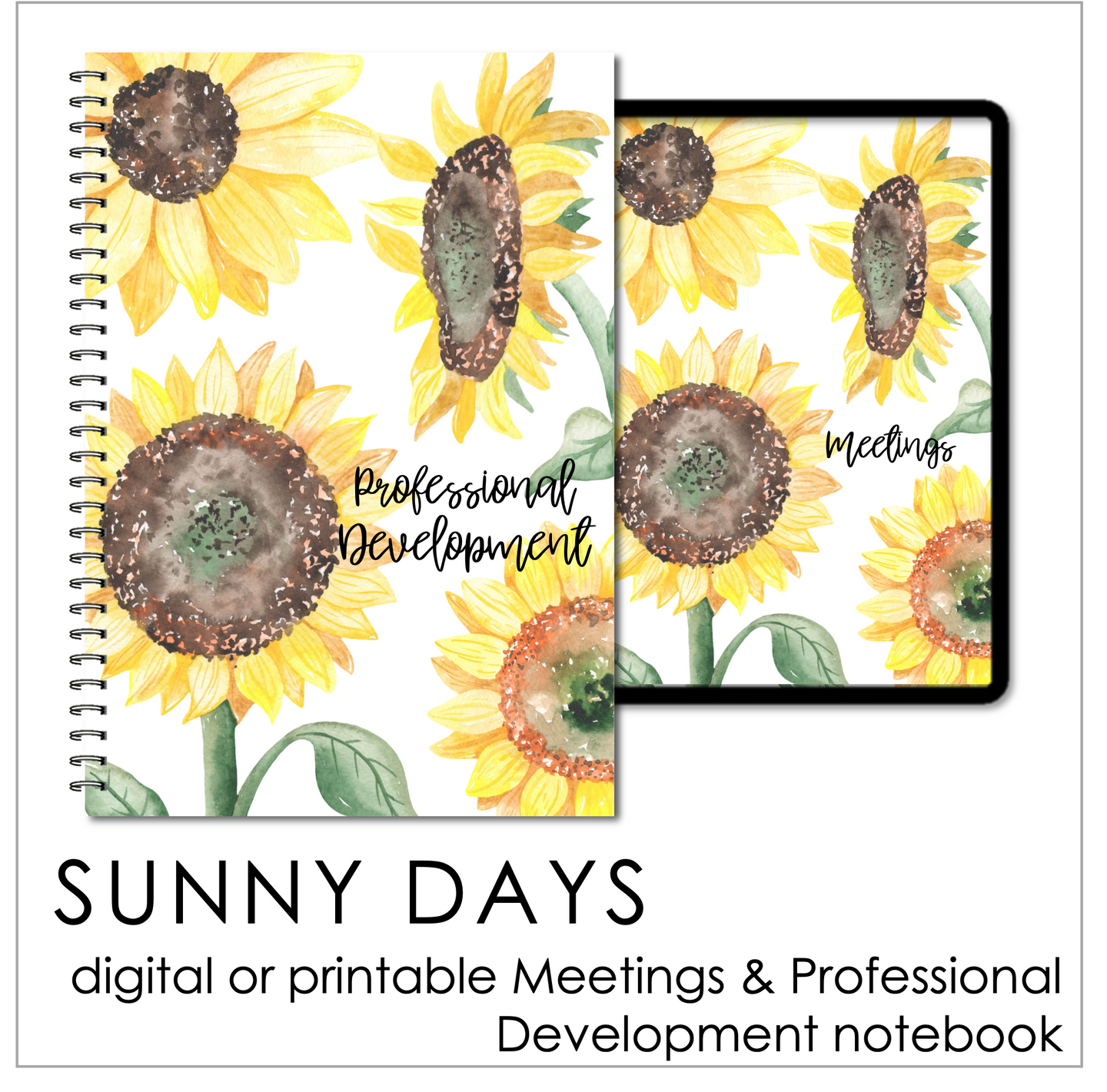 Professional Development Log & Meetings Notebook PRINTABLE - DIGITAL DOWNLOAD