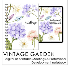 Load image into Gallery viewer, Professional Development Log &amp; Meetings Notebook PRINTABLE - DIGITAL DOWNLOAD