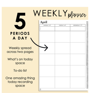 2024 Printable Teacher Planner - Weekly Format