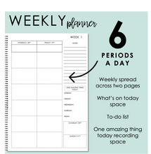 Load image into Gallery viewer, 2024 Printable Teacher Planner - Weekly Format