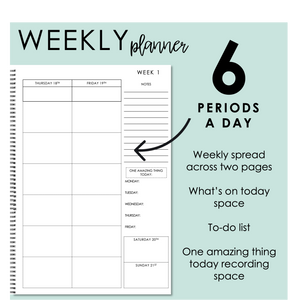 2024 Printable Teacher Planner - Weekly Format