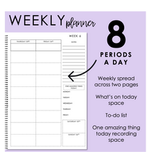 Load image into Gallery viewer, 2024 Printable Teacher Planner - Weekly Format