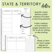 Load image into Gallery viewer, 2025 A4 TEACHER PLANNER - STRAWBERRY FIELDS