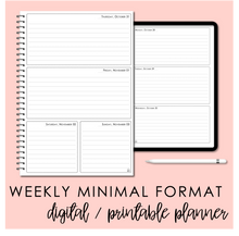 Load image into Gallery viewer, 2025 Printable Everyday Planner - Weekly Minimal