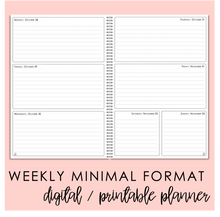 Load image into Gallery viewer, 2025 Printable Everyday Planner - Weekly Minimal