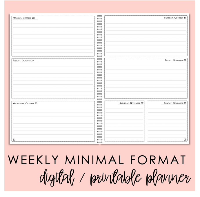 2024 Printable Everyday Planner - Weekly Minimal