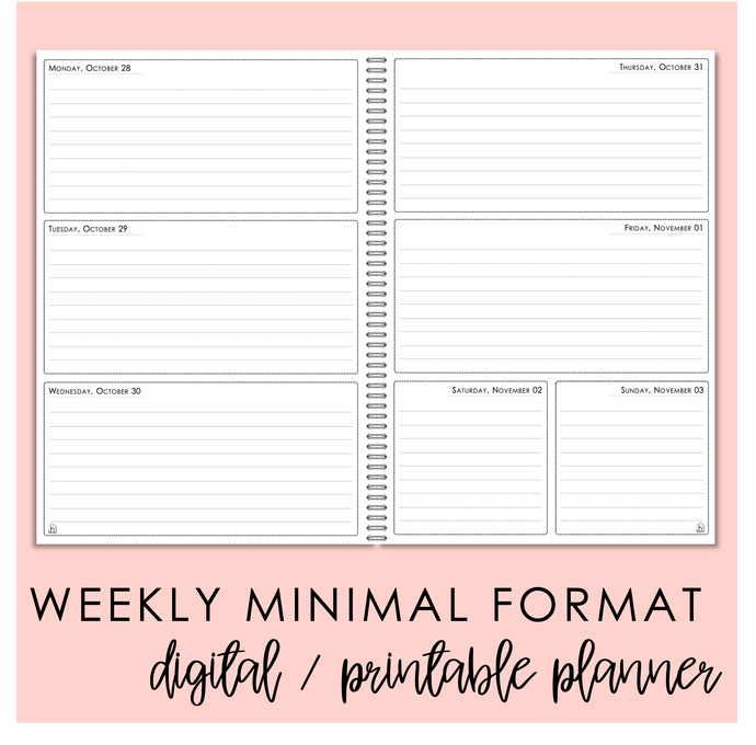 2025 Printable Everyday Planner - Weekly Minimal