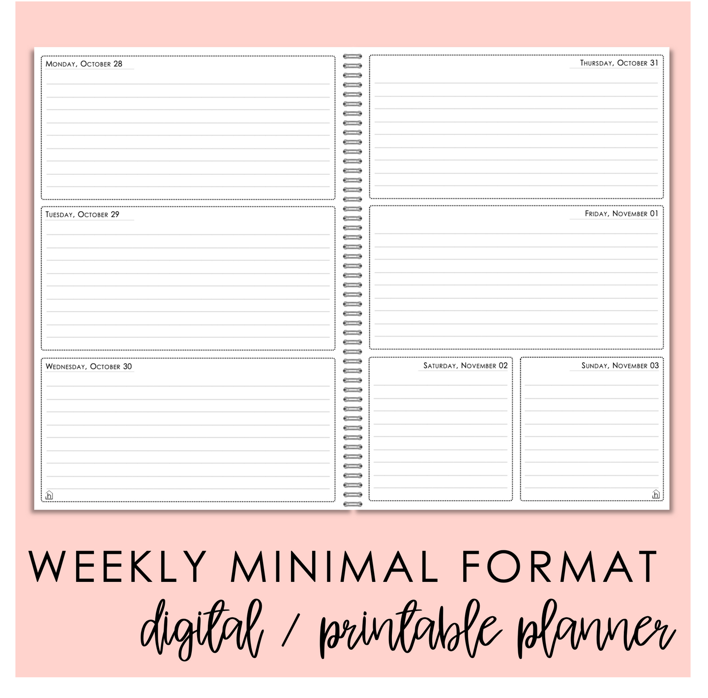 2025 Printable Everyday Planner - Weekly Minimal