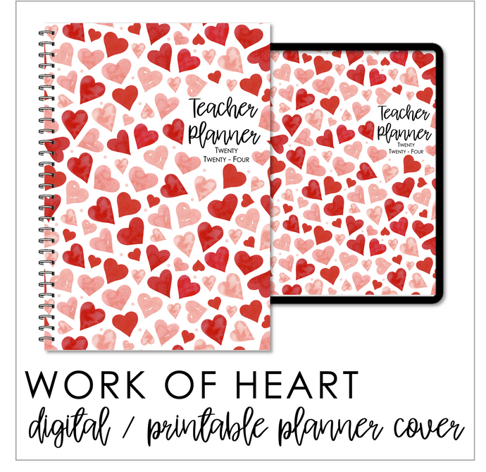 2024 Printable Planner Covers & Dividers - Work of Heart