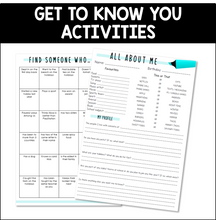 Load image into Gallery viewer, &#39;Get to know you&#39; Activities PRINTABLE