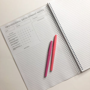 Professional Development Log & Meetings Notebook PRINTABLE - DIGITAL DOWNLOAD