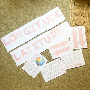 Latitude & Longitude Classroom Display - DIGITAL DOWNLOAD