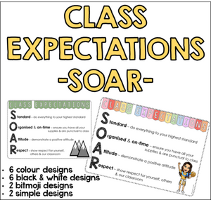 SOAR Classroom Expectations Posters