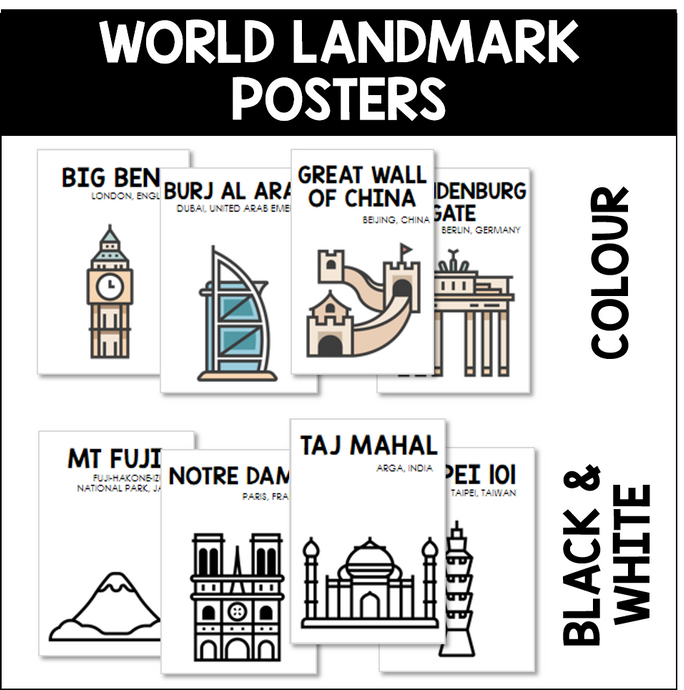 World Landmark Posters