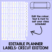 Load image into Gallery viewer, Printable Editable Planner Labels - CRICUT